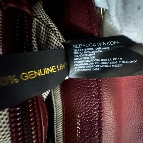 Rebecca Minkoff Burgundy Chevron Shoulder Bag crossbody bag - Picture 9 of 16